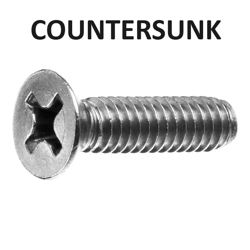 Countersunk Metal Threads Stainless Steel / Machine Screws